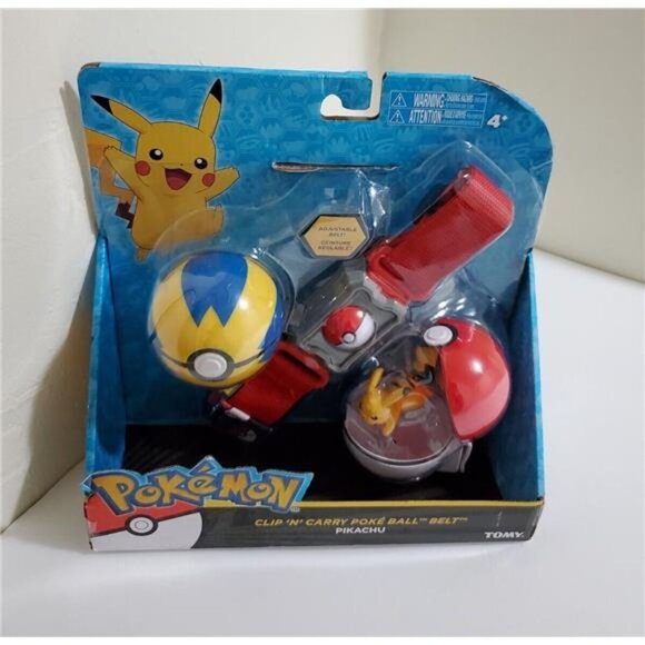 Pokemon Pikachu & Quick Ball Clip 'n' Carry Poke Ball Belt Collection - Picture 3 of 6